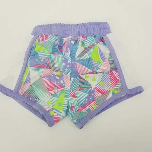 Skechers Active Elastic Waistband Shorts Abstract Pattern Purple Girls 4 - Picture 2 of 7